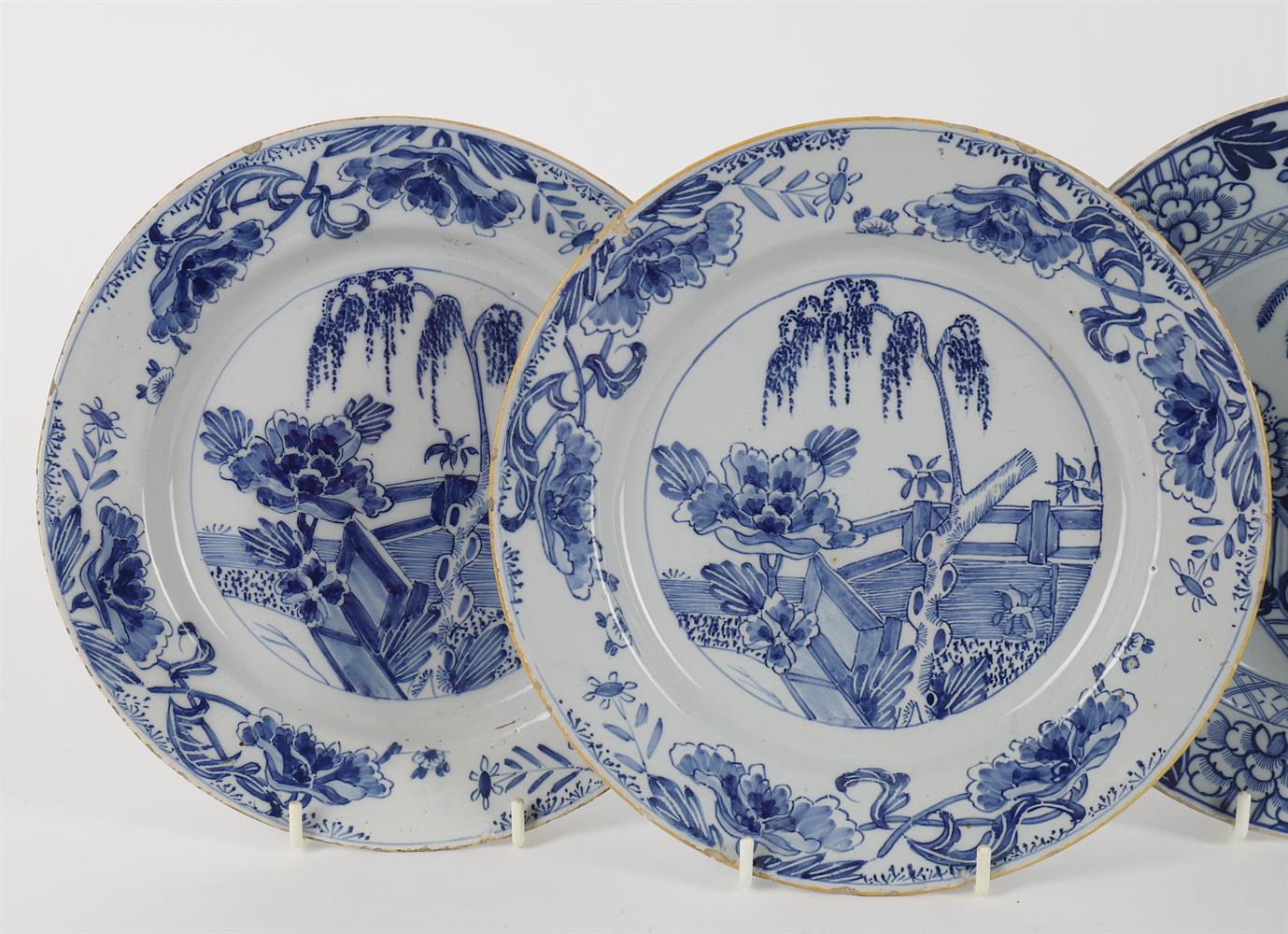 Six 18th century Dutch blue and white delft plates - Image 2 of 5