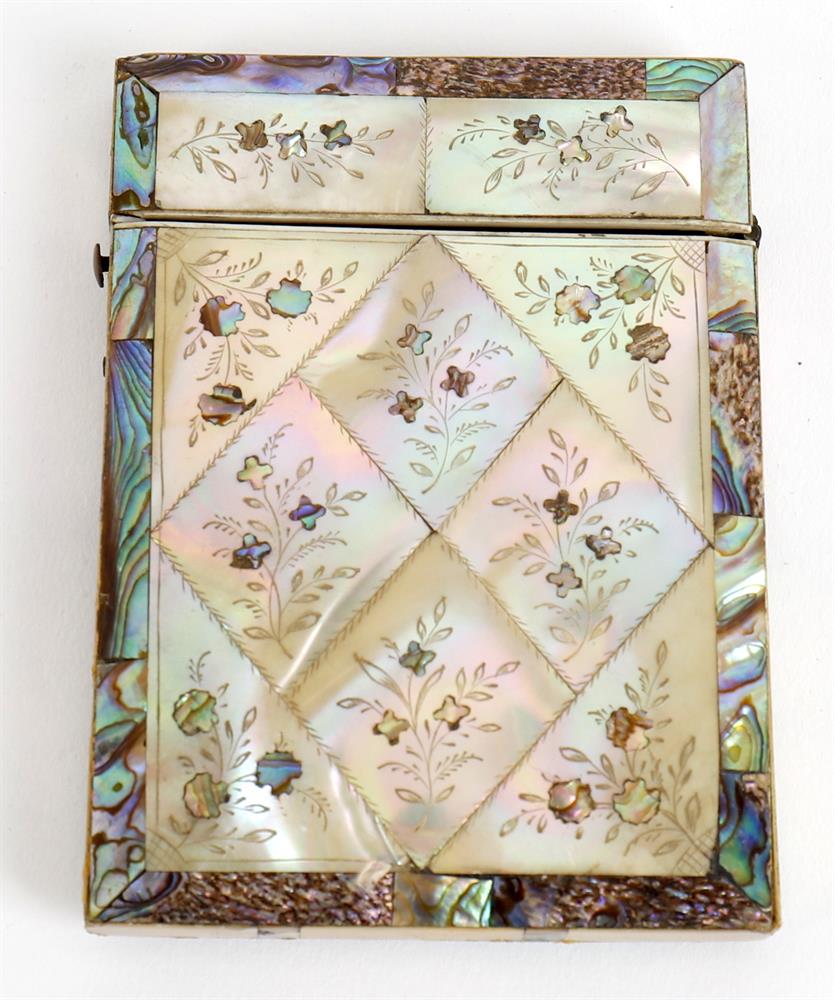 Six late Victorian mother-of-pearl visiting card cases - Image 4 of 8