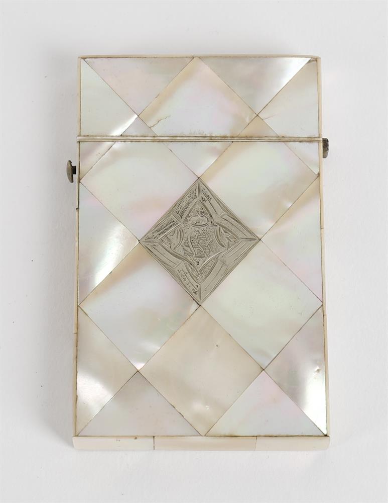 Six late Victorian mother-of-pearl visiting card cases - Image 6 of 8