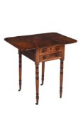 A George IV mahogany and ebonised work table