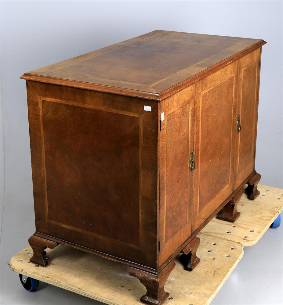 A walnut and featherbanded kneehole desk in the George II style - Image 6 of 6