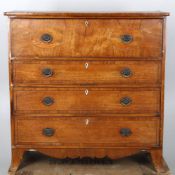 Y A late George III mahogany secretaire chest