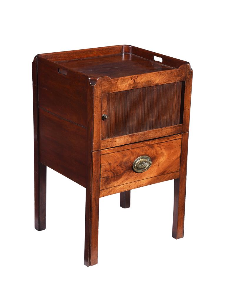 A George III mahogany bedside night commode