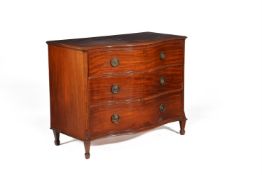 A George III mahogany serpentine chest of drawers