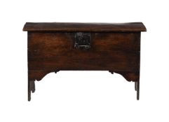 An oak plank chest or coffer