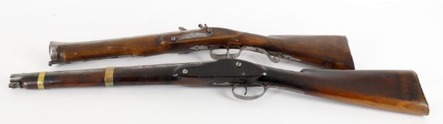 Militaria- an Indian made flintlock blunderbuss