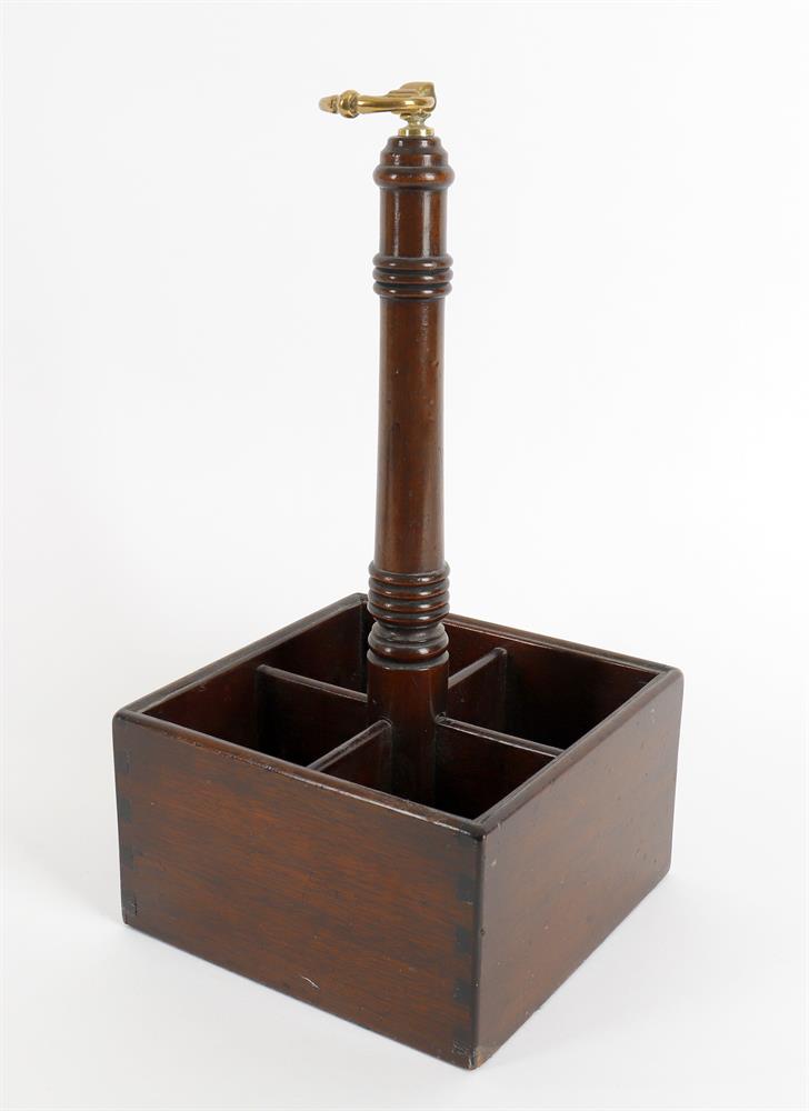 A George III style mahogany 4 bottle wine carrier - Image 3 of 3