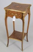 Y A Louis XV style rosewood, inlaid and gilt metal mounted occasional table