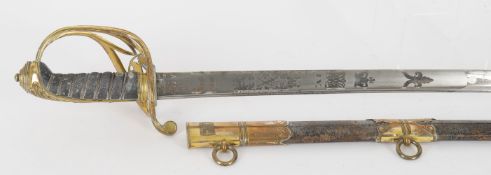 A William IV 1822 pattern infantry officer's sword
