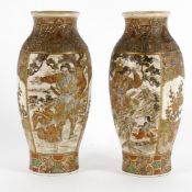 A pair of Satsuma vases