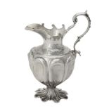 A George IV silver cream jug by John Wakelin