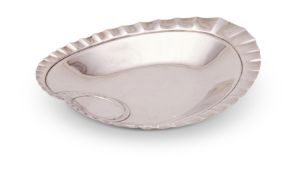 Tiffany, an American silver leaf shaped dish by Tiffany & Co.