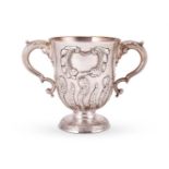 A mid 18th century Irish twin handled cup