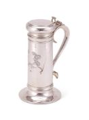 An American silver novelty cocktail shaker by Crichton & Co. Ltd