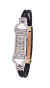 Cartier, a lady's white gold and diamond cocktail watch