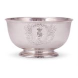 A mid 18th century Irish silver bowl