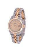 Rolex, Oyster Perpetual Date, ref. 69173, a lady's bi-metal bracelet watch