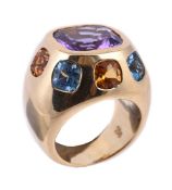 A multi gem dress ring