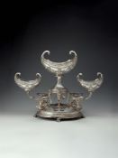 An Edwardian silver large table centrepiece or epergne by The Goldsmiths & Silversmiths Co. Ltd