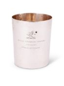 [Indian Mutiny interest] A mid 19th century Indian colonial silver beaker by Hamilton & Co.