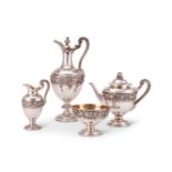 Y A Victorian silver ovoid pedestal tea and coffee service by Stephen Smith