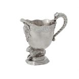 A George II unmarked silver cream jug attributed to David Willaume