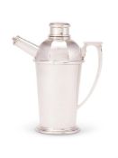 A silver straight-tapered cocktail shaker by William & Son (William Rolls Asprey)