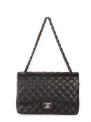 Chanel, Maxi Classic, a black lambskin flap bag