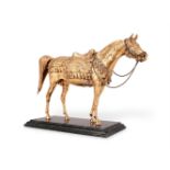 A silver parcel gilt model of an Arab stallion by William & Son (William Rolls Asprey)