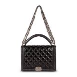 Chanel, Boy, a black calfskin quilted leather shoulder bag