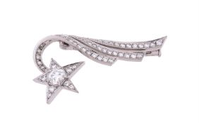 A diamond Comète brooch/pendant by Chanel