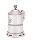 An mid 19th century Indian colonial straight tapered tankard by Hamilton & Co.
