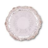 A George IV silver shaped circular salver by Edward Stammers