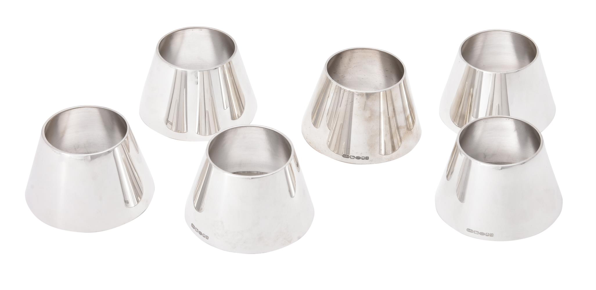 Six silver conical vessels by William & Son (William Rolls Asprey)