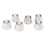 Six silver conical vessels by William & Son (William Rolls Asprey)