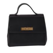 William & Son, Mini Bruton, a black leather day bag