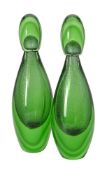 A pair of modern Vetro Artistico Murano skittle shape bottle vases and covers