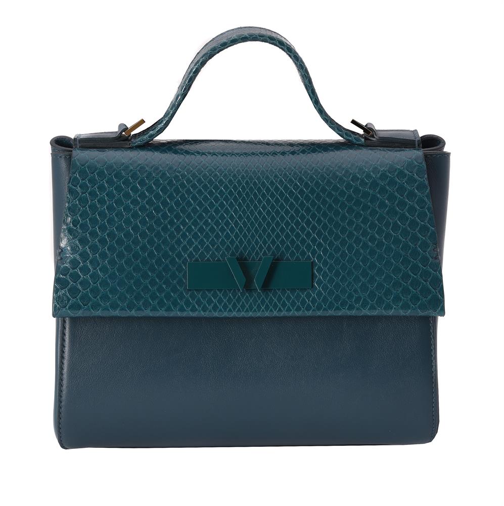 Y William & Son, Bruton, an Ocean snakeskin and leather day bag