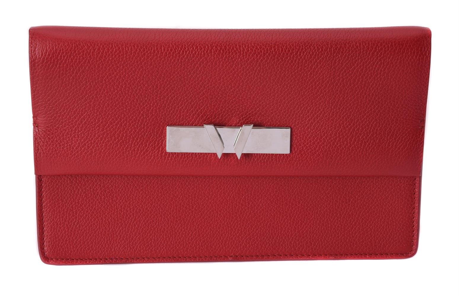 William & Son, Bruton clutch, a red leather handbag