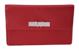 William & Son, Bruton clutch, a red leather handbag
