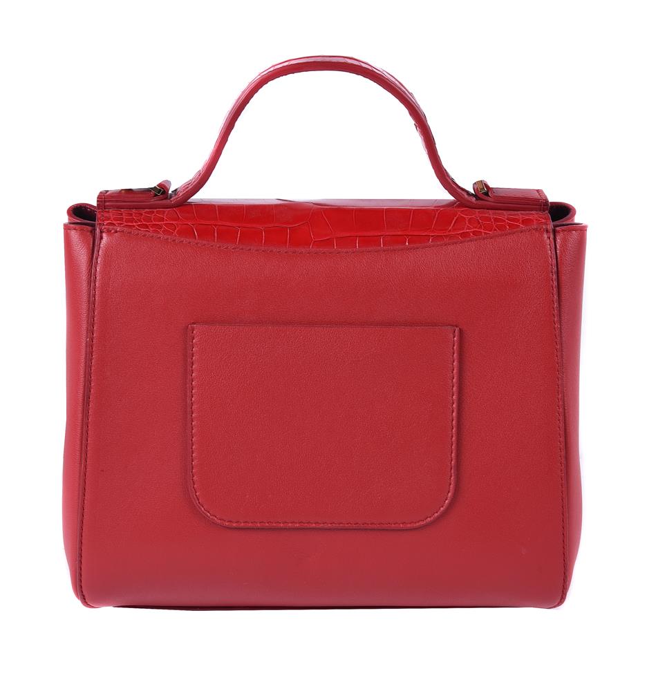 Y William & Son, Mini Bruton, a red alligator day bag - Image 2 of 3