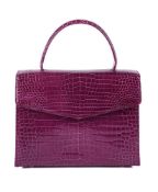 Y William & Son, Queens, a purple crocodile handbag