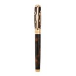 S. T. Dupont, Da Vinci Vitruvian Man, a limited edition brown lacquer fountain pen