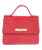 Y William & Son, Bruton, a red alligator mini day bag