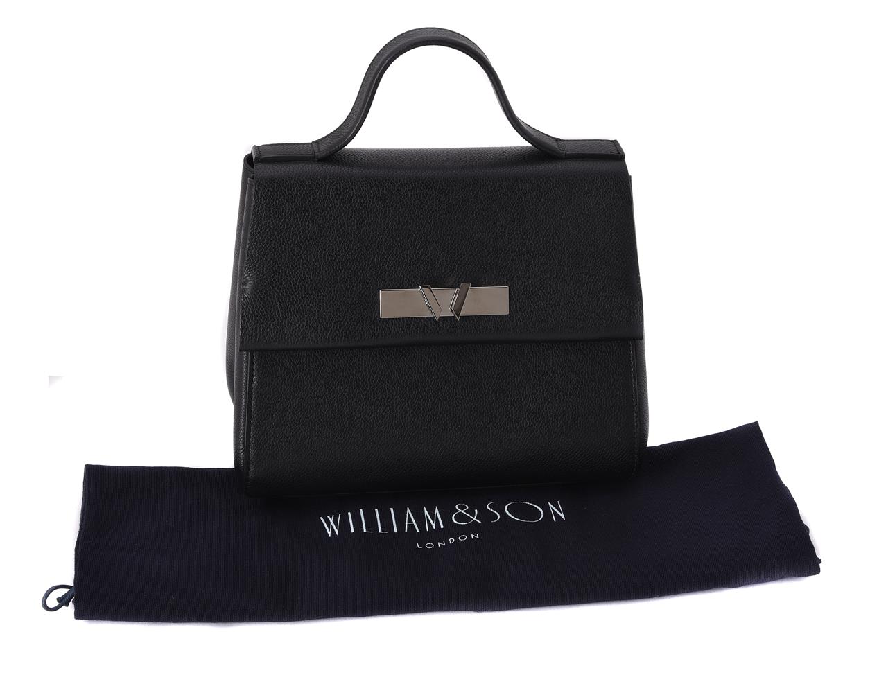 William & Son, Mini Bruton, a black leather day bag - Image 3 of 3