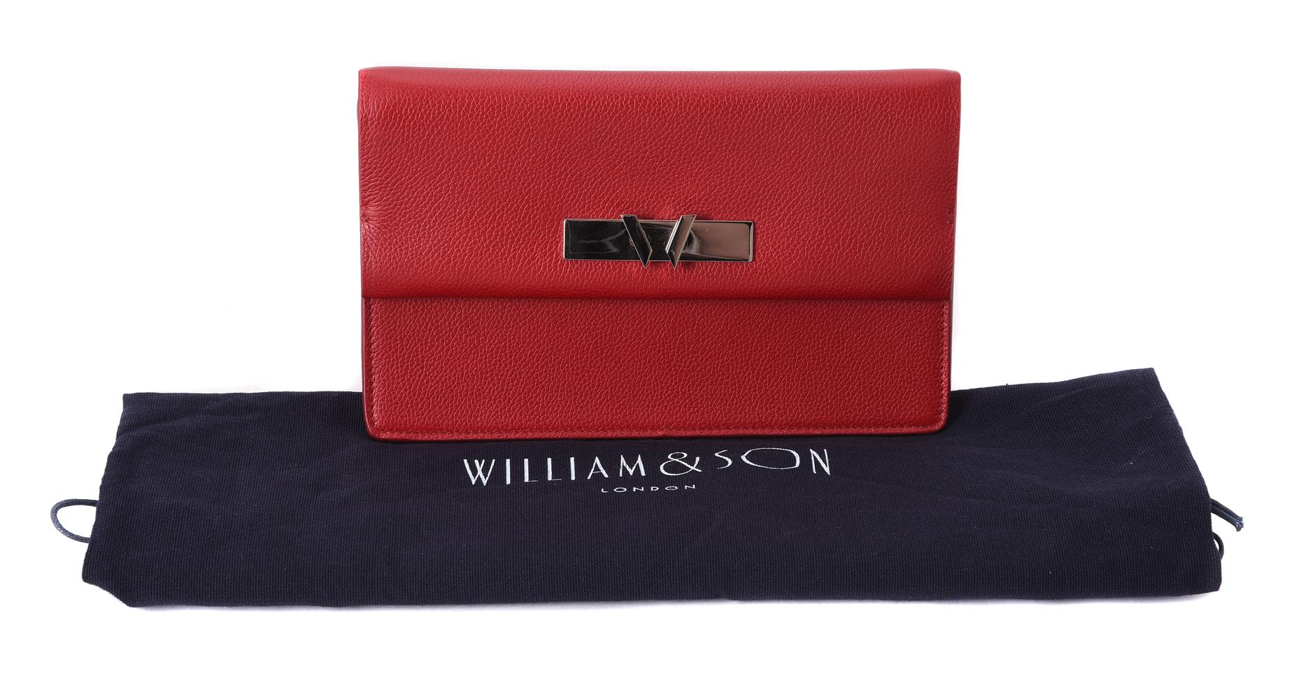 William & Son, Bruton clutch, a red leather handbag - Image 3 of 3