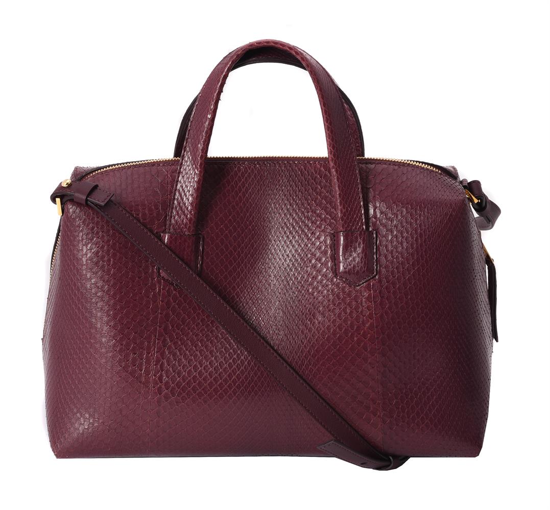 Y William & Son, Bruton, a Sassafras snakeskin bowler bag