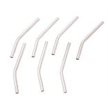 Seven silver slim cocktail straws by William & Son (William Rolls Asprey)