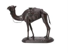 A patinated bronze of an Arab camel