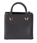 William & Son, Bruton Mini Square Shopper, a grey leather handbag